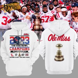 Ole Miss Rebels Egg Bowl 2023 Limited Champions White Hoodie, Jogger, Cap