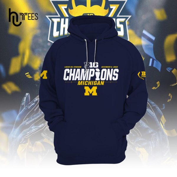 2023 Big Champions Michigan Football Back To Back Hoodie 3D Limited