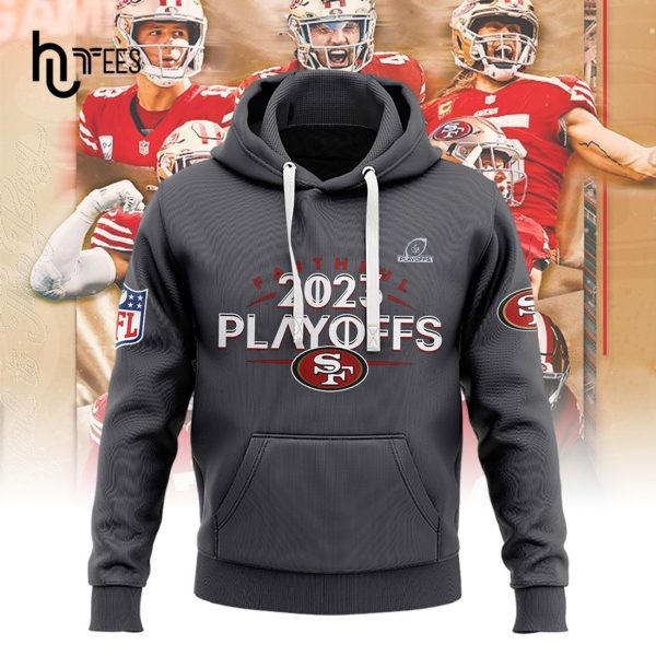 2023 NFL Playoffs San Francisco 49ers Gray Hoodie, Jogger, Cap Limited
