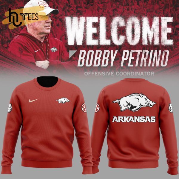 2024 Coach Bobby Petrino Arkansas Football Collection Red Sweatshirt, Jogger, Cap