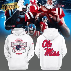 Hotty Toddy Ole Miss Rebels Football Champions NCAA White Hoodie, Jogger, Cap