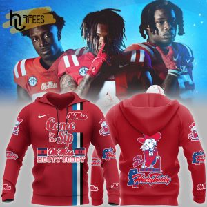 NCAA Football Ole Miss Rebels Hotty Toddy Come To The Sip Red Hoodie, Jogger, Cap