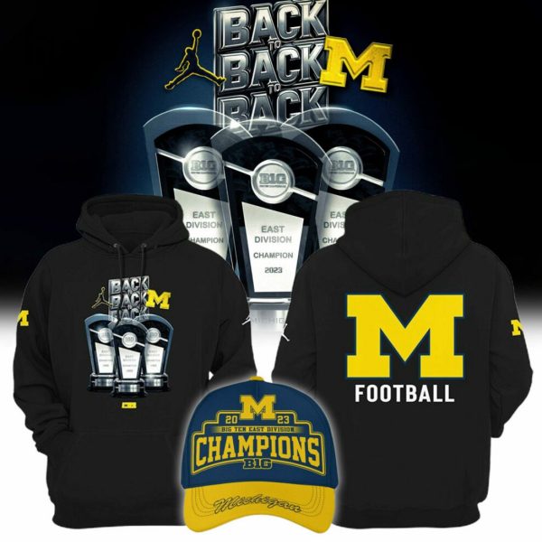 Champions Of The West 2023 Michigan Football Back To Back Hoodie, Jogger, Cap