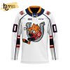 Custom OHL Barrie Colts Home Hockey Jersey