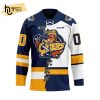 Custom OHL Erie Otters Mix Home And Retro Hockey Jersey