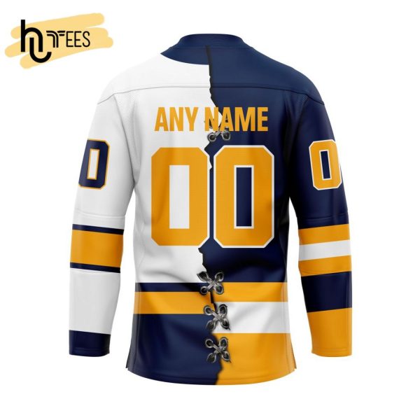 Custom OHL Erie Otters Mix Home And Away Hockey Jersey