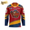 Custom OHL Flint Firebirds Reverse Retro Pattern Hockey Jersey