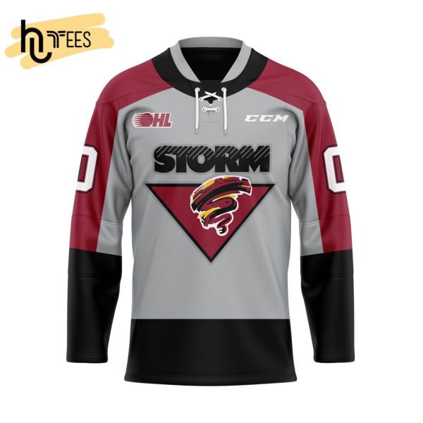 Custom OHL Guelph Storm Reverse Retro Pattern Hockey Jersey