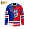 Custom OHL Kitchener Rangers Reverse Retro Pattern Hockey Jersey