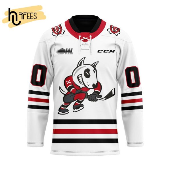 Custom OHL Niagara IceDogs Away Hockey Jersey