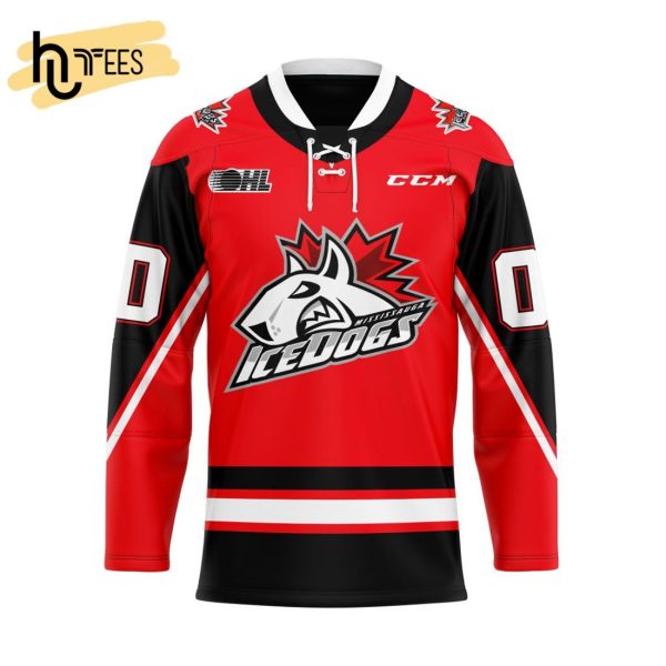 Custom OHL Niagara IceDogs Reverse Retro Pattern Hockey Jersey
