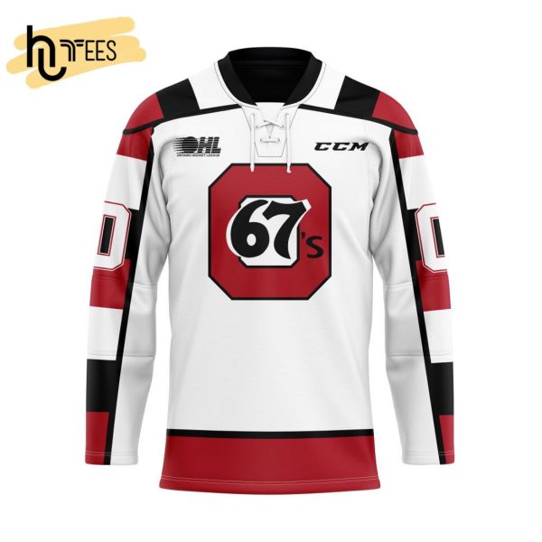 Custom OHL Ottawa 67’s Away Hockey Jersey