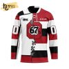 Custom OHL Oshawa Generals Mix Home And Away Hockey Jersey