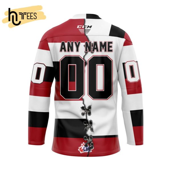 Custom OHL Ottawa 67’s Mix Home And Away Hockey Jersey