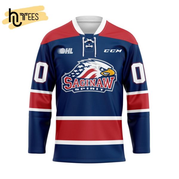Custom OHL Saginaw Spirit Home Hockey Jersey