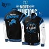 Detroit Lions 2023 It’s A Lock NFC North Division Champions Blue Baseball Jacket