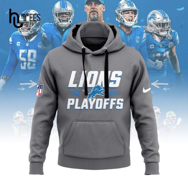 Detroit Lions Grey Nike 2024 NFL Playoff Hoodie, Jogger, Cap Limited Edition