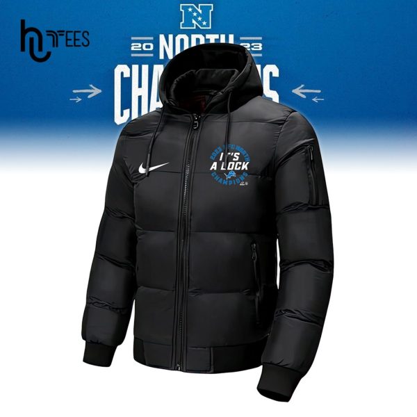 Detroit Lions Nike Black 2023 NFC North Division Champions Cotton Padded Jacket