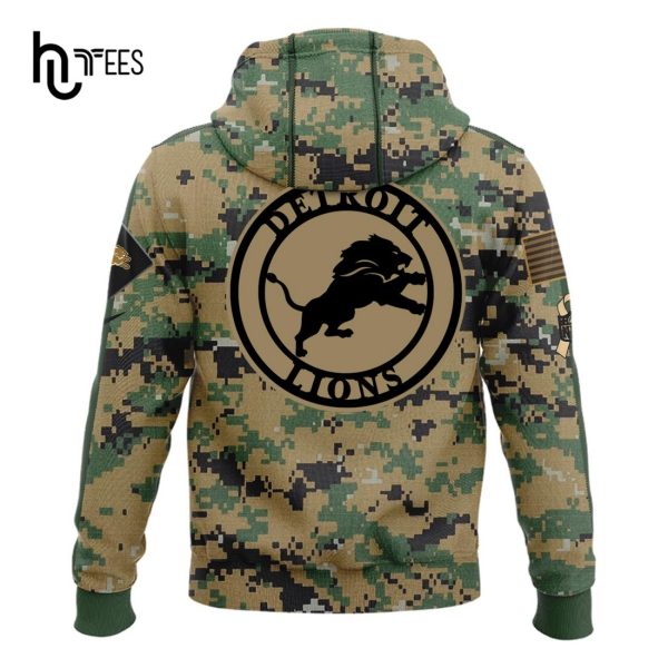 Detroit Lions Salute To Service Veterans Day Army Hoodie, Jogger, Cap