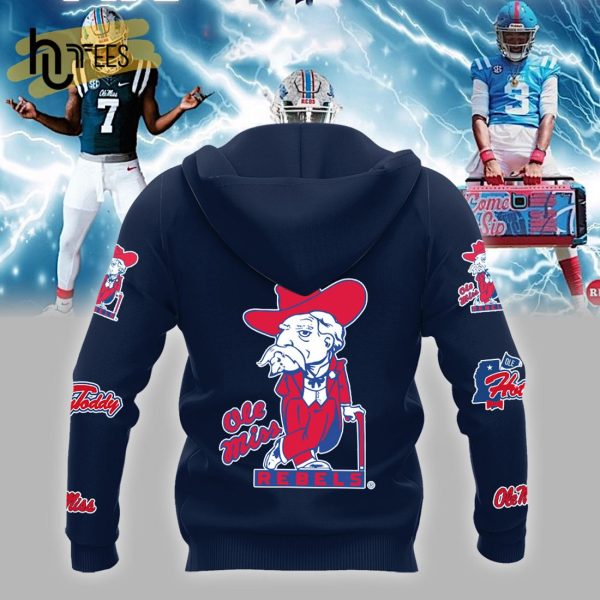 Hotty Toddy NCAA Ole Miss Rebels Champions Come To The Sip Navy Hoodie 3D