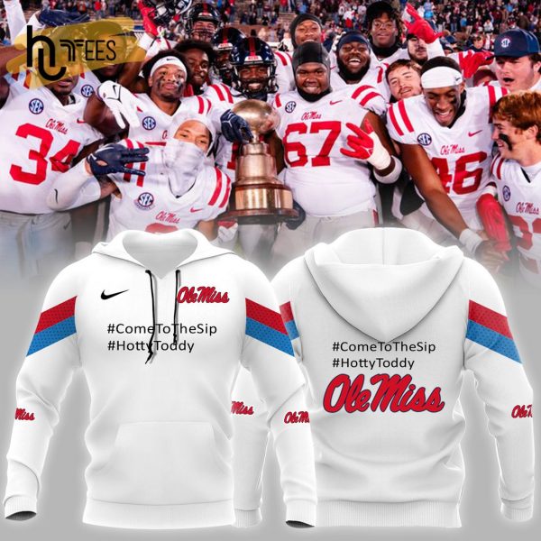 Hotty Toddy Ole Miss NCAA Rebels Football Champions NCAA White Hoodie, Jogger, Cap