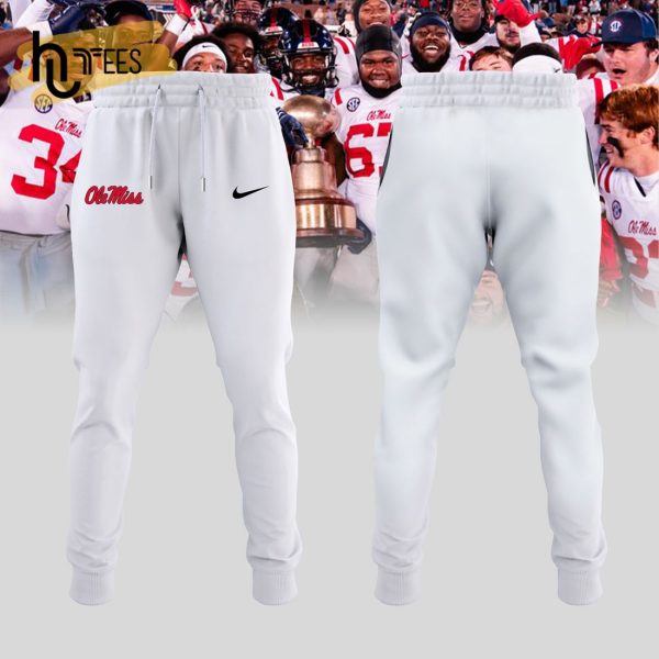 Hotty Toddy Ole Miss Rebels Chick-Fil-A Peach Bowl CHAMPS White Hoodie, Jogger, Cap