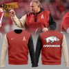 Limited Coach Eric Mateos Arkansas Football Collection Red Sweatshirt, Jogger, Cap