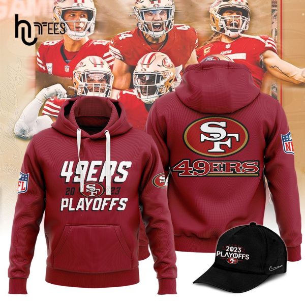 Limited San Francisco 49ers 2023 NFL Playoffs Red Hoodie, Jogger, Cap