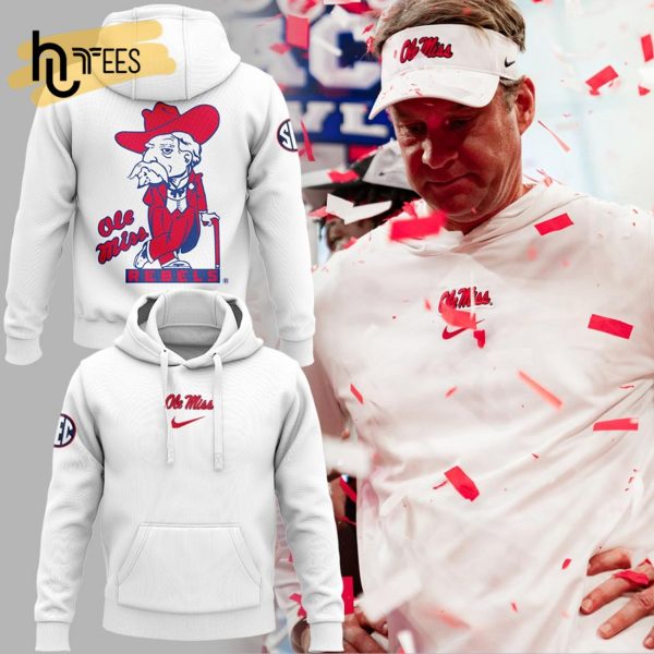 NCAA Football Ole Miss Rebels Hotty Toddy Chick-Fil-A Peach Bowl White Hoodie, Jogger, Cap