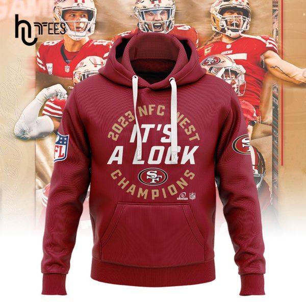 NFC West 2023 Champions It’s A Lock San Francisco 49ers Red Hoodie, Jogger, Cap