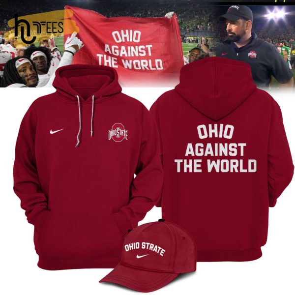 Ohio Map Ohio Against The World Premium Collection Red Hoodie, Jogger, Cap Limited