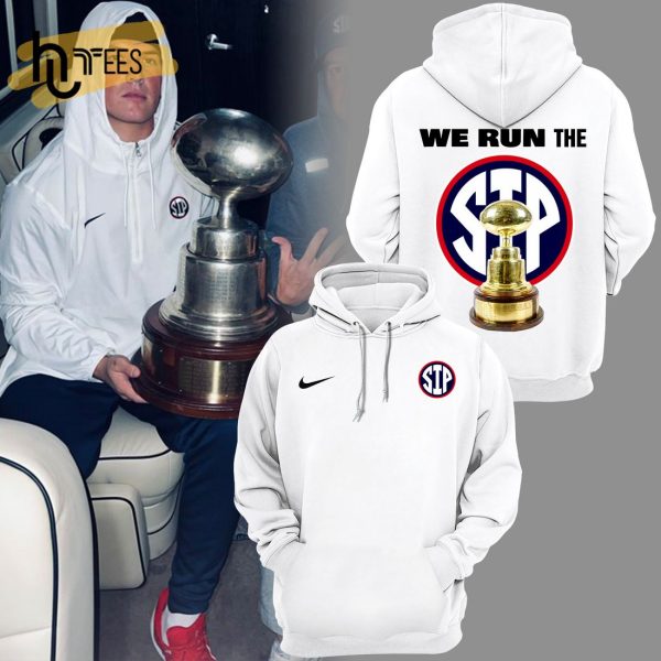 Ole Miss We Run The Sip Rebels Football Champions NCAA White Hoodie 3D