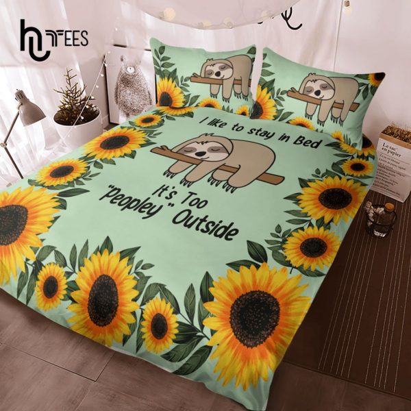 Sloth It’s Too Peopley Outside Bedding Set
