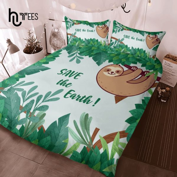 Sloth Save The Earth Bedding Set