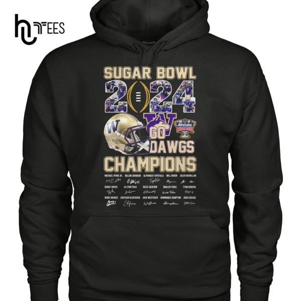Sugar Bowl 2024 Washington Huskies Go Dawgs Champions Hoodie 3D