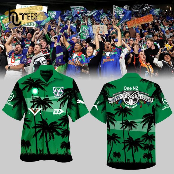 Up The Wahs One New Zealand Warriors NRL Green Hawaiian Shirt, Short, Cap
