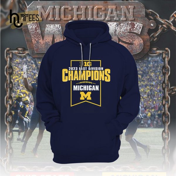 2023 Big Ten East Champions Michigan For Fans Navy Hoodie, Jogger, Cap Limited Edition