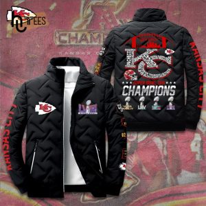 Limited Edition Kansas City Chiefs Super Bowl LVIII Champions Black Padded Jacket