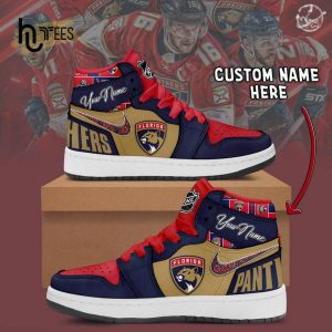 Custom NHL Florida Panthers Air Jordan 1 Hightop Sneaker