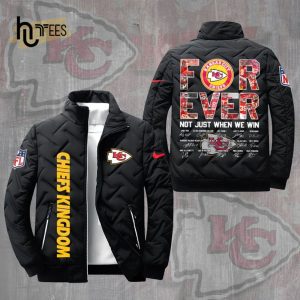 Kansas City Chiefs Kingdom For Ever Not Just When We Win Black Padded Jacket