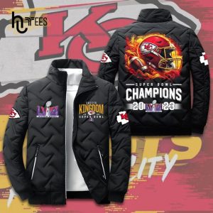 Kansas City Chiefs Kingdom Super Bowl NFL Champions Black Padded Jacket