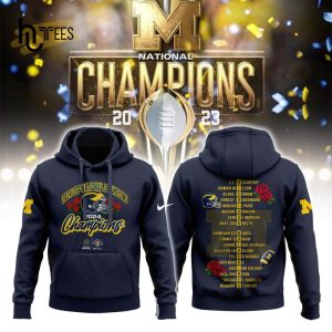 2024 CFP National Champions Michigan Football Rose Hoodie 3D Limited Edition