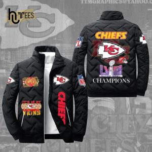NFL Kansas City Chiefs LVIII Champions Black Padded Jacket Special Edition