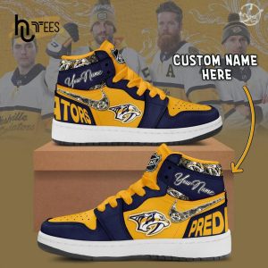 Custom NHL Nashville Predators Air Jordan 1 Hightop Sneaker