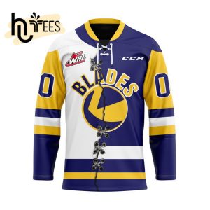 Custom Saskatoon Blades Mix Home And Away Hockey Jersey