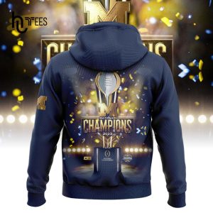 Limited 2023 Michigan Football CFP National Champions Navy Hoodie 3D