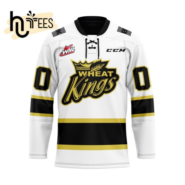 Custom Brandon Wheat Kings Away Hockey Jersey