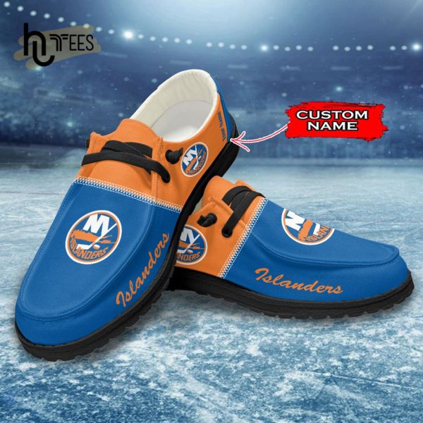 Custom New York Islanders NHL Navy Hey Dude Shoes