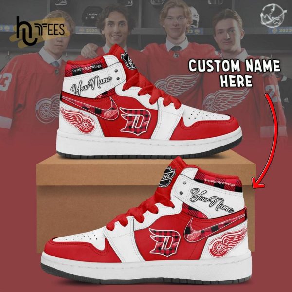 Custom NHL Detroit Red Wings Air Jordan 1 Hightop Sneaker
