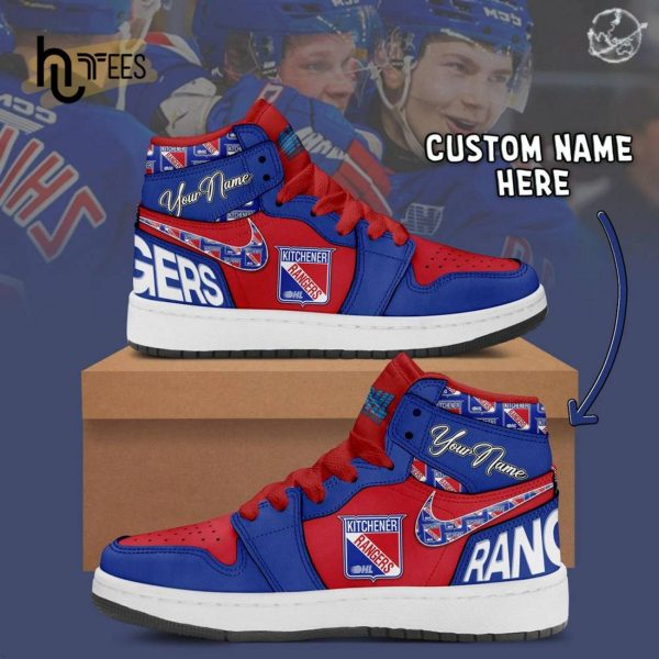 Custom NHL New York Rangers Air Jordan 1 Hightop Sneaker